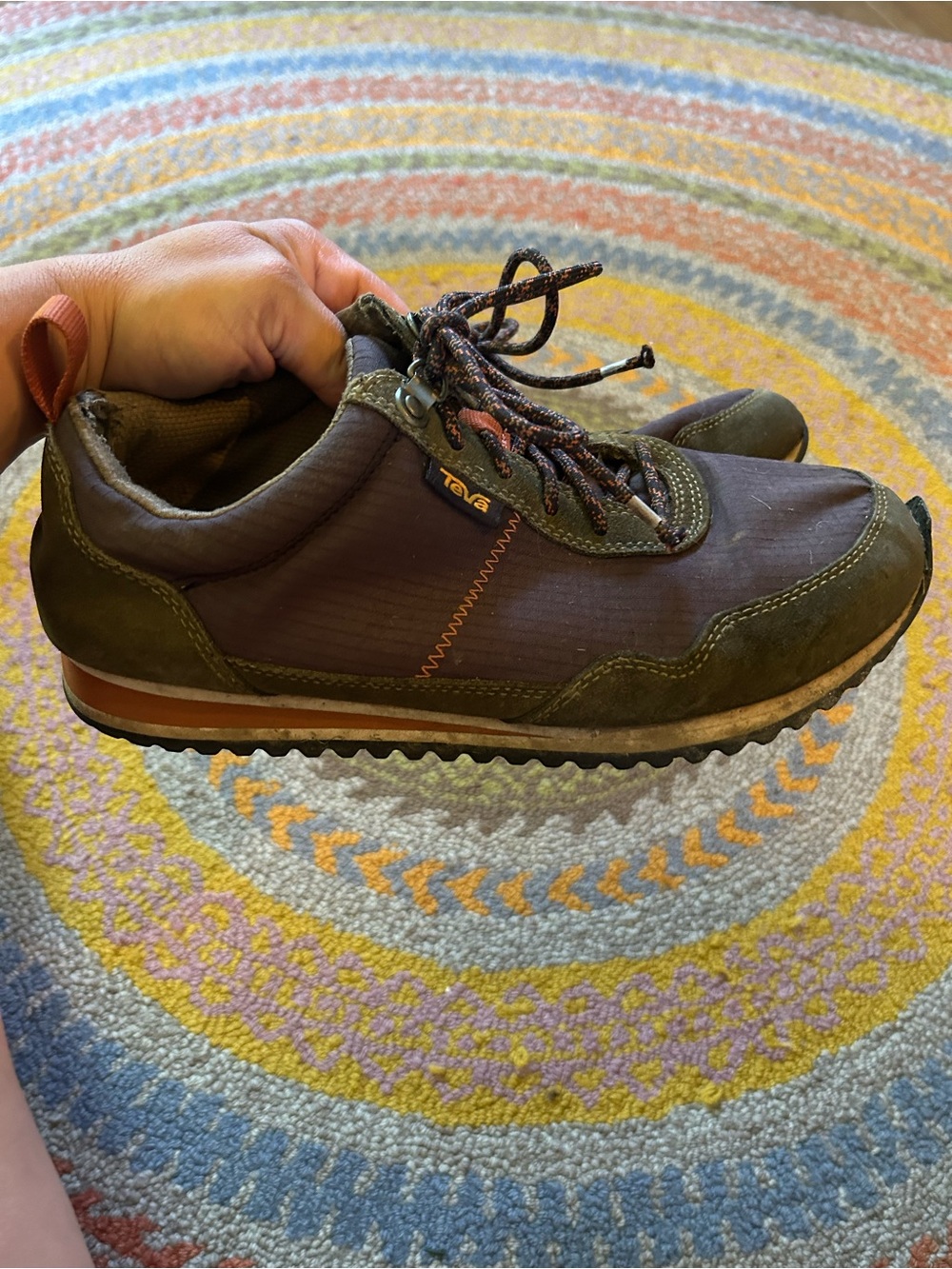 Teva Olive Brown Low-Profile Trail Sneaker
